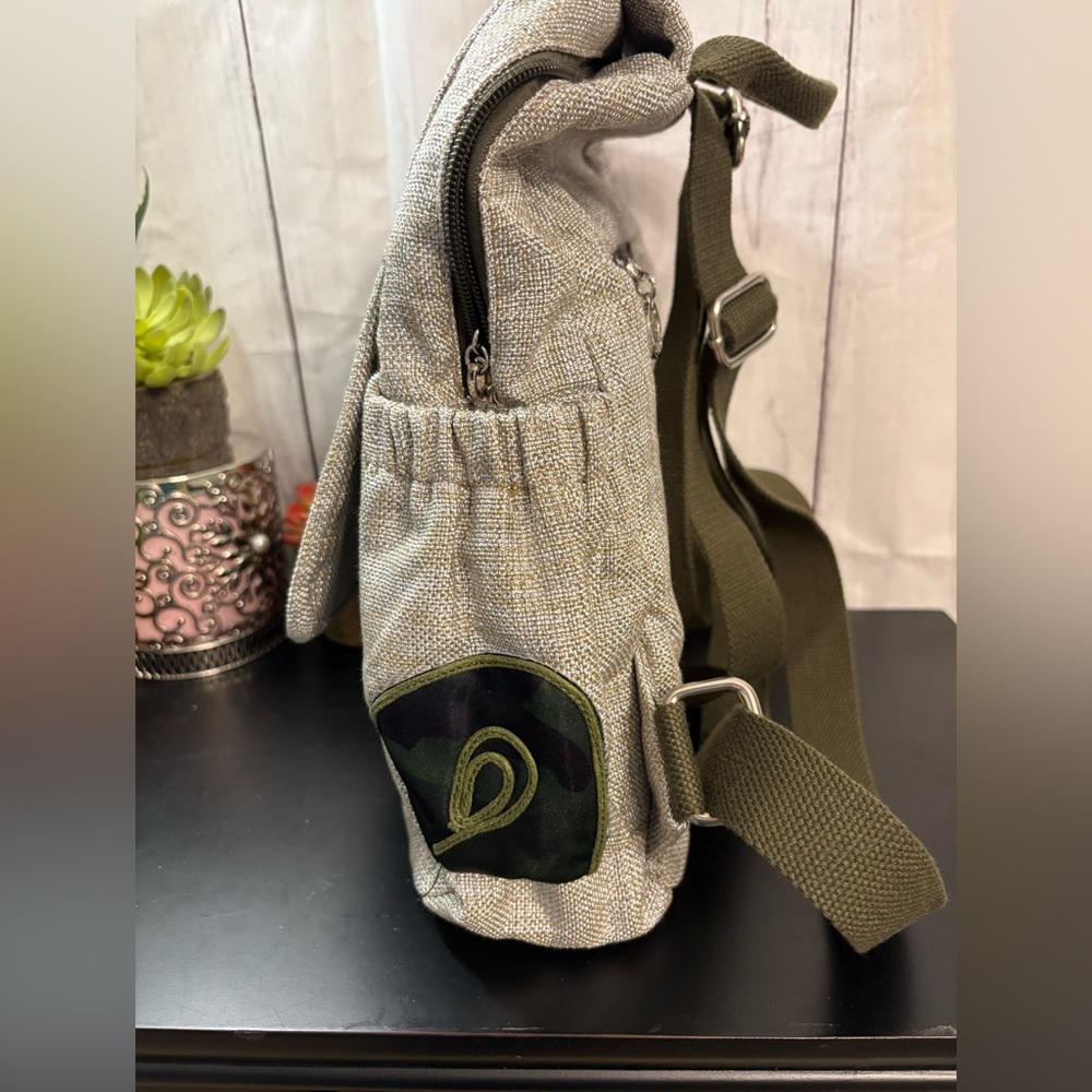 Stylish Gray Backpack With Peacock Embroidery - image 7